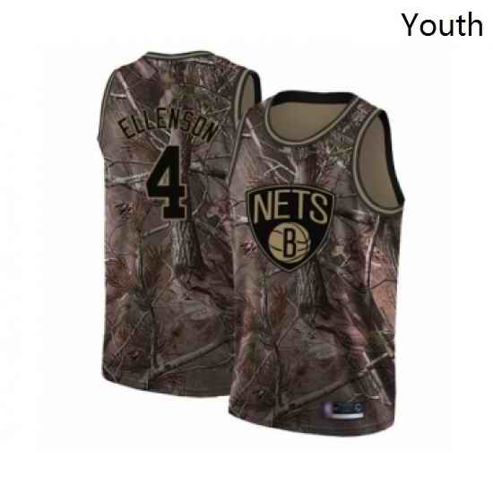 Youth Brooklyn Nets 4 Henry Ellenson Swingman Camo Realtree Collection Basketball Jersey